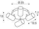 Spot SLV ASTO TUBE GU10 4×10W Ø70×125mm weiss