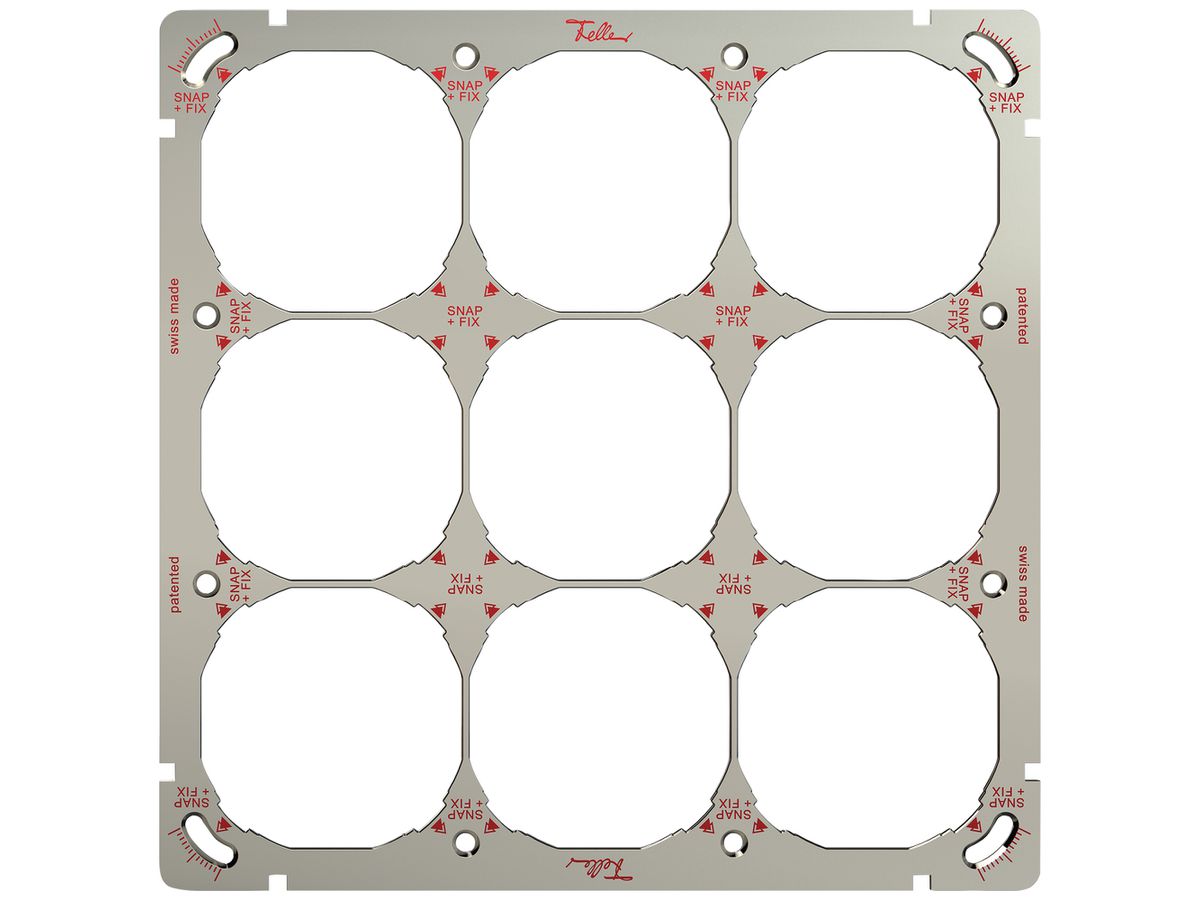 Befestigungsplatte mit SNAPFIX®-Befestigungssystem 3×3 197×197mm