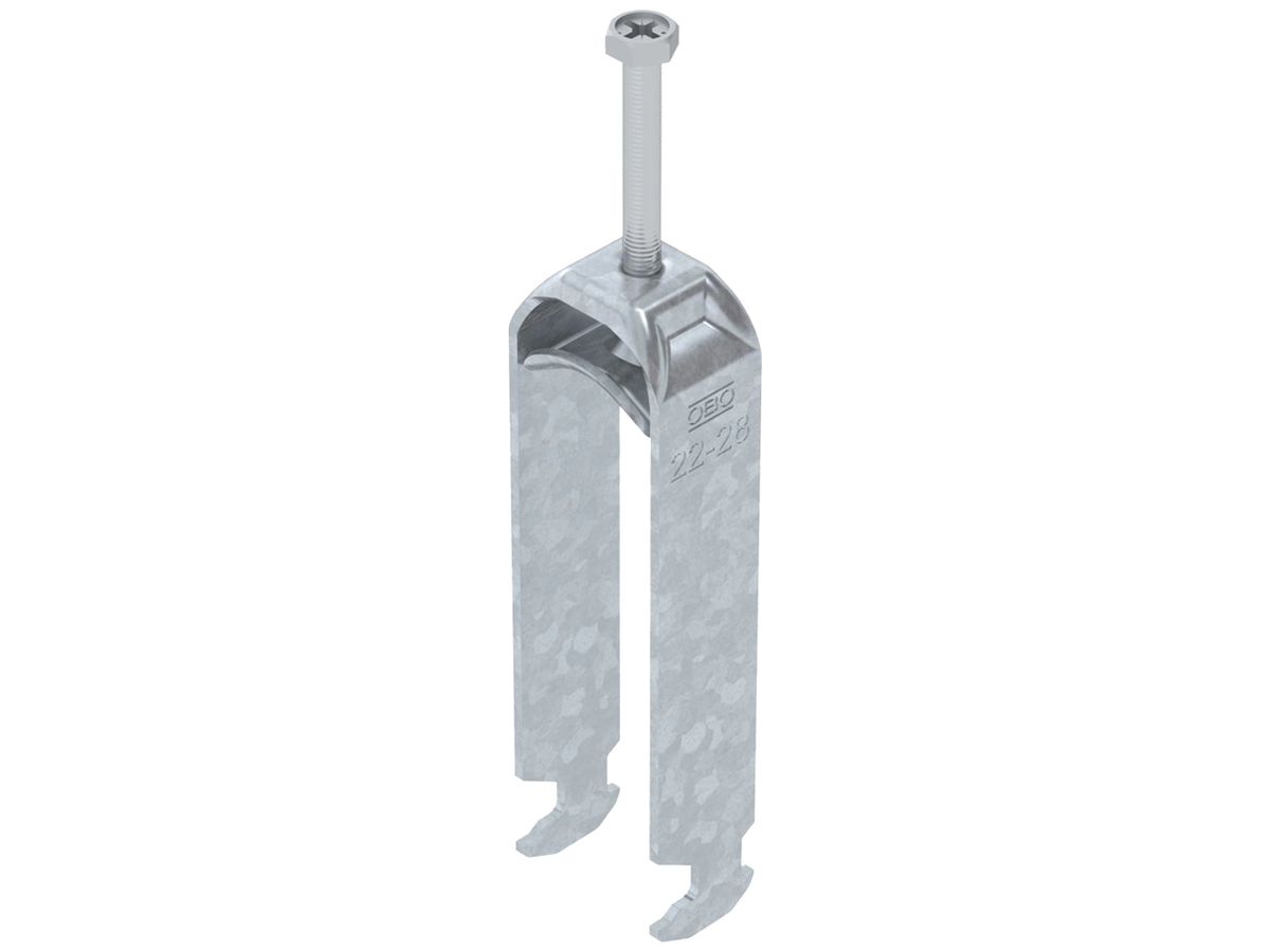 Schnellverleger BET 2056 H-Fuss Metall 22…28mm 3×Kabel Stahl tfZn
