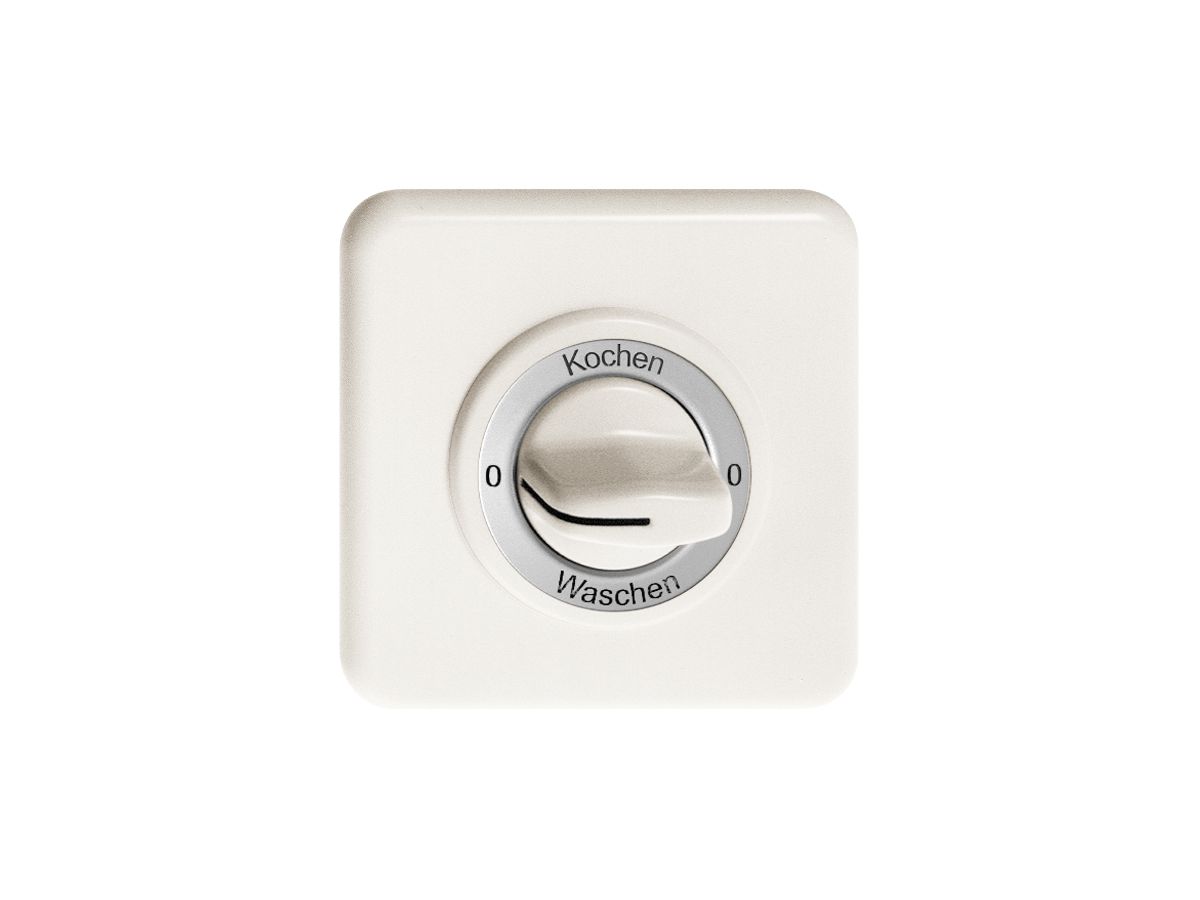 UP-Frontset 0-Kochen-0-Waschen für Drehschalter weiss FH