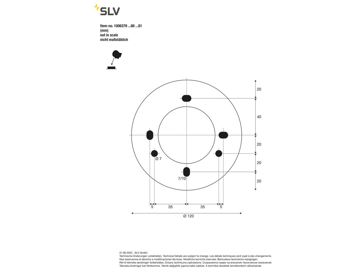 Poller SLV M-POL 30 Aluminium Ø124×234mm anthrazit