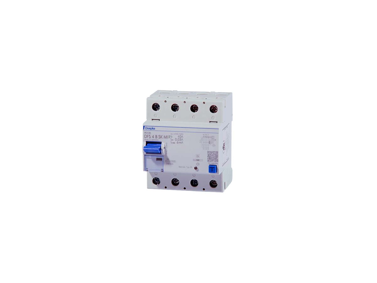 Fehlerstromschutzschalter Doepke 40A 30mA 4L Typ B SK N rechts