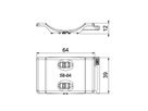 Gegenwanne Bettermann kombinierbar zur Doppelwanne 58…64mm, PP, lichtgrau