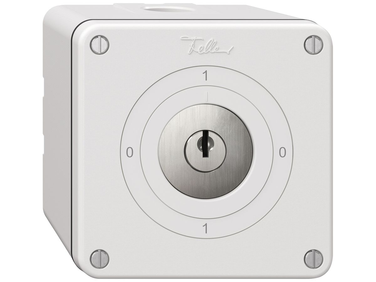 AP-Schlüsselschalter NEVO SNAPFIX® Ausschalter 1-polig 16A 400V 0-1-0-1 ws