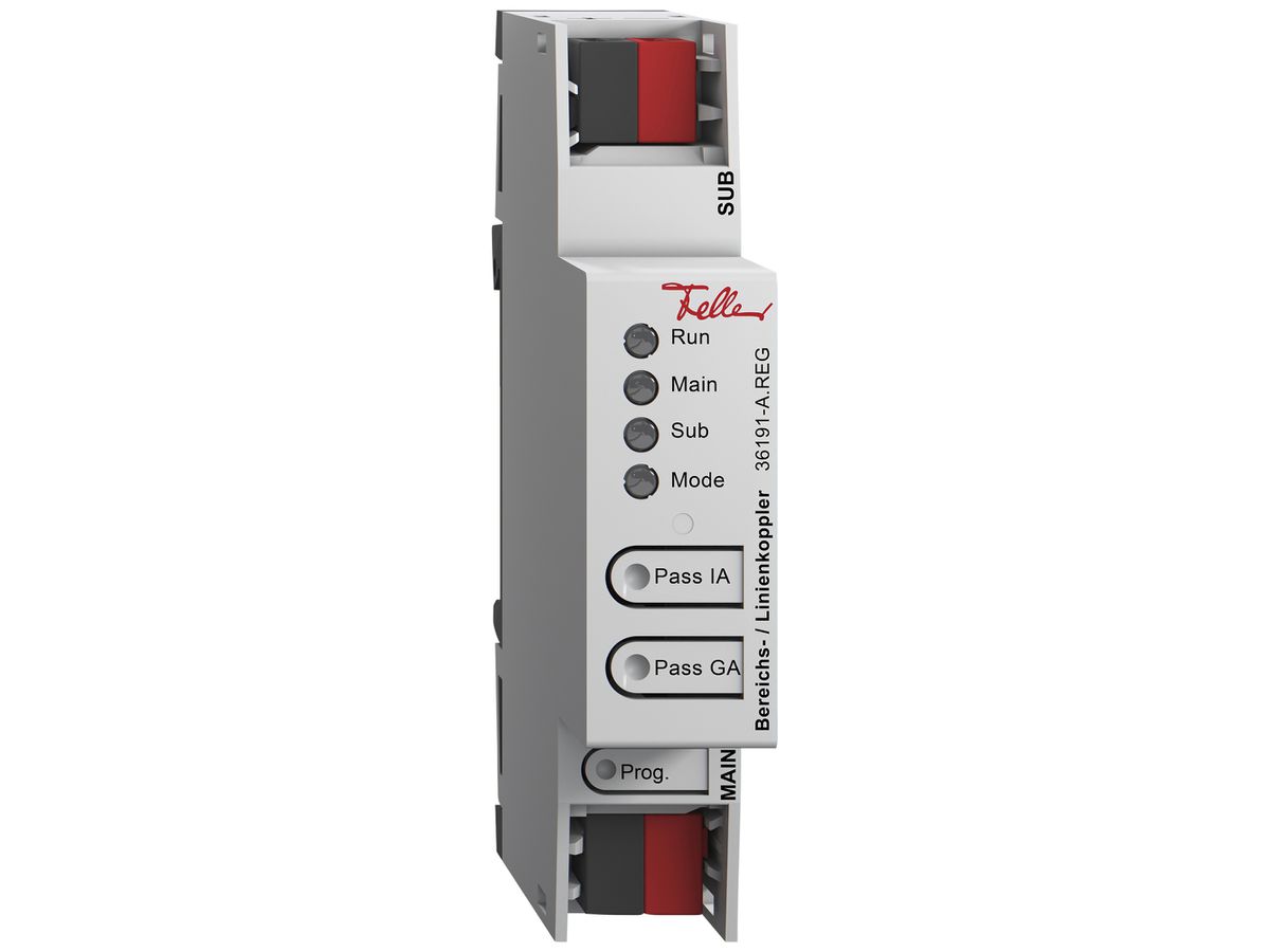 REG-Linien-/Bereichskoppler Feller 36191-A.REG, KNX Data Secure, 1TE