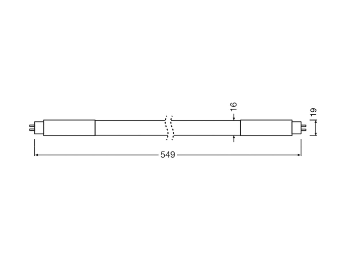 LED-Röhre LEDVANCE G5 7W 1100lm 840 mattiert 549mm
