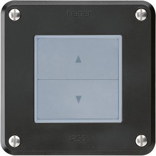 UP-Storenschalter robusto IP55 schwarz mit 2 Funktionstasten