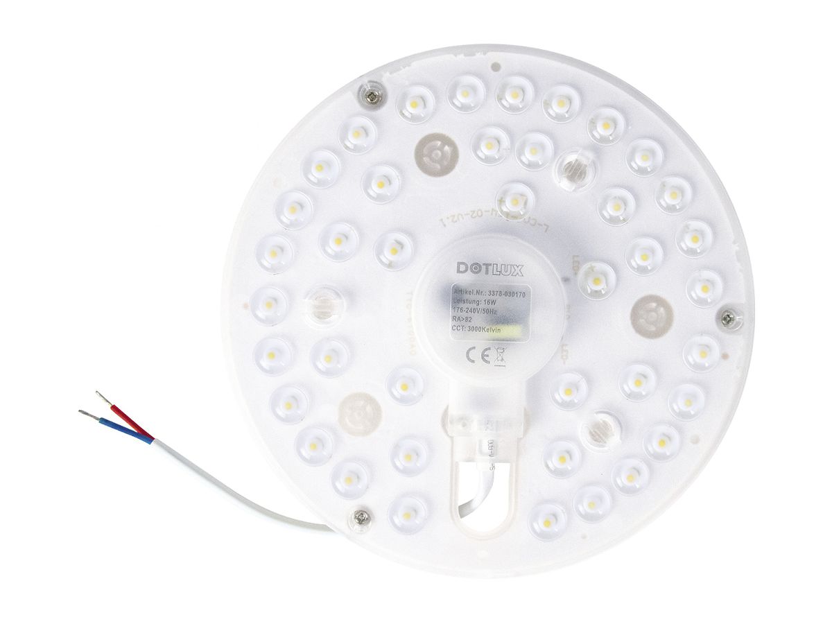 LED-Modul QUICK-FIXplus Ø180×35mm, 16W, 4000K, 1900lm, 170°, IP40