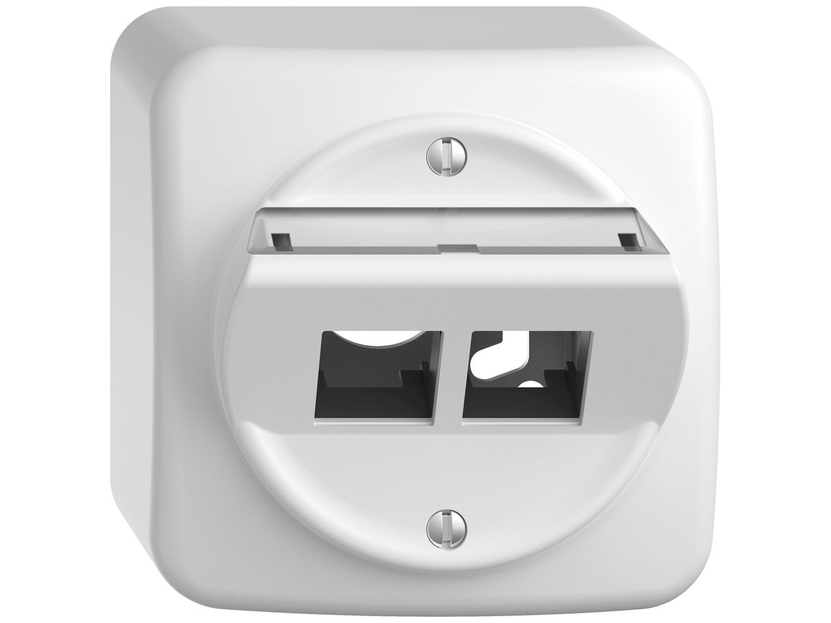 AP-Montageset STANDARDdue EASYNET S-One SNAPFIX® schräg für 2×RJ45 ws