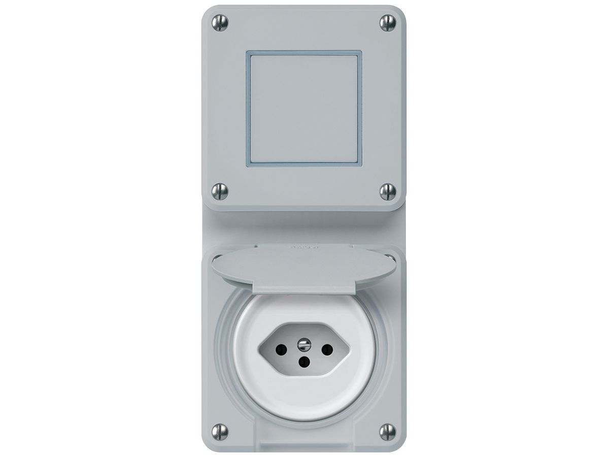 UP-Kombination robusto Wechselschalter Steckdose 1×T13 86×146mm grau