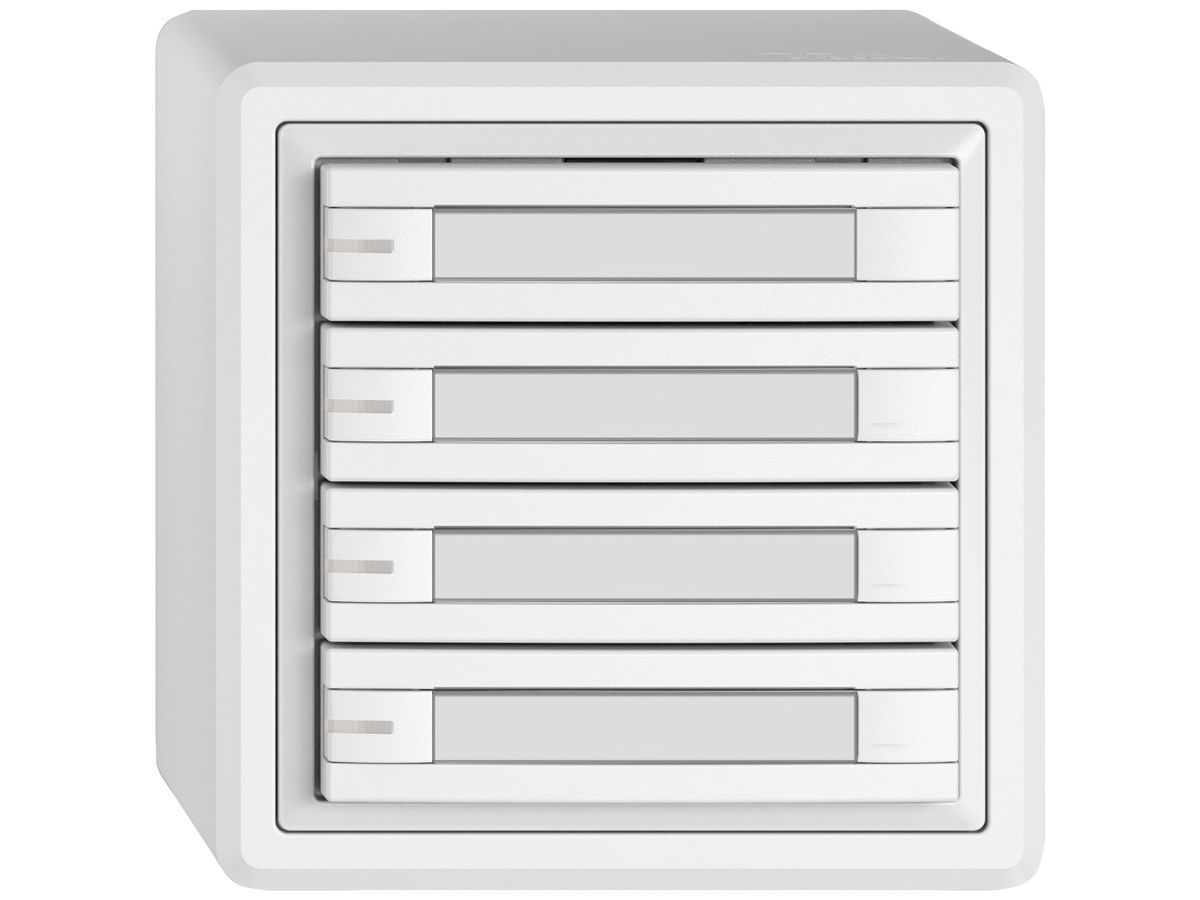 AP-KNX-Taster RGB EDIZIO.liv SNAPFIX® Temperaturfüh.RGB-LED Pap.4×T 2-Tbed.ws