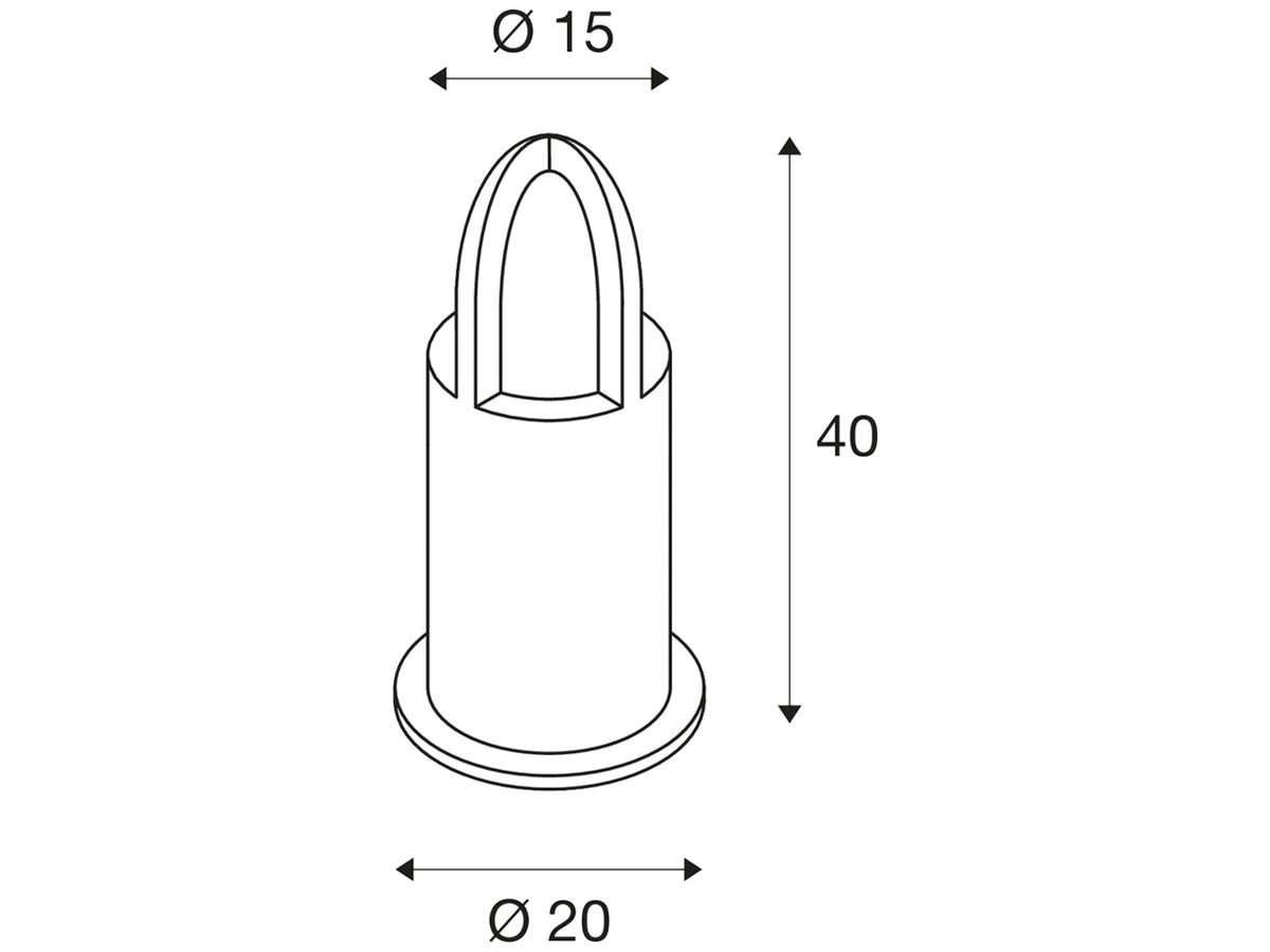 Standleuchte SLV RUSTY CONE 40, E27 11W IP54 Eisen gerostet