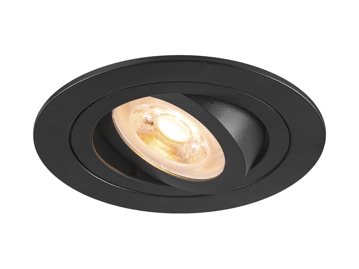 LED-Downlight SLV NEW TRIA 75 GU10 1×10W DIM Ø93mm schwarz