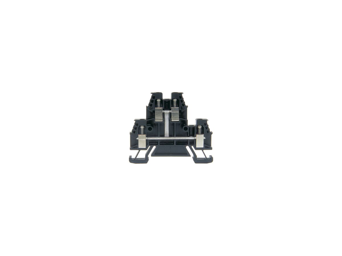 Durchgangs-Reihenklemme Woertz Ex 0.5…4mm² 32A 500V Schraubanschluss 2×2 TH35 bl