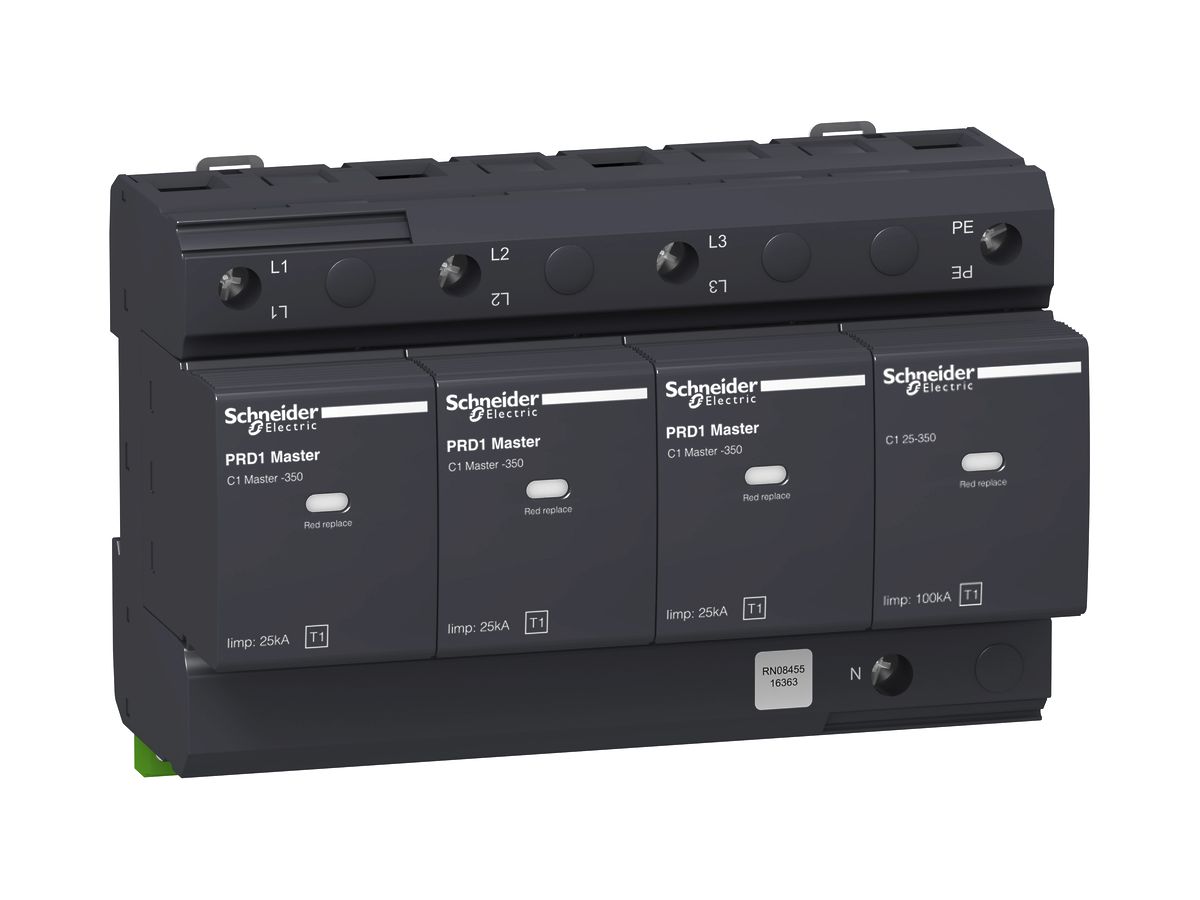 Blitzstromableiter Schneider Electric Acti9 PRD1 Master 3P+N Typ 1