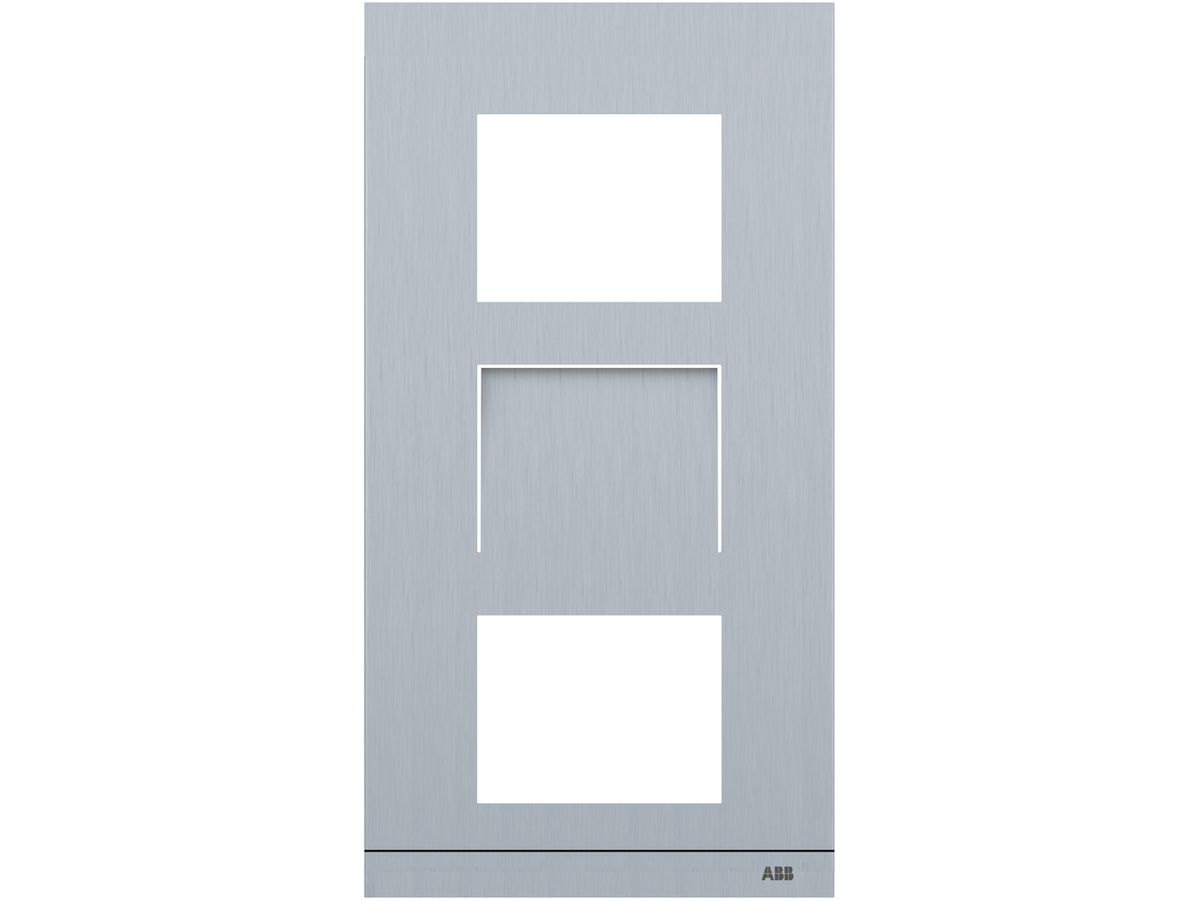 Abdeckrahmen Video ABB-Welcome, für 1/3 (3 Module), Al gebürstet