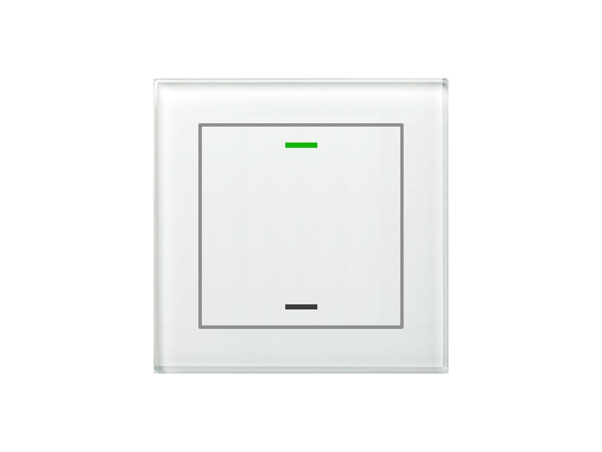 UP-Taster KNX RGBW MDT BE-GTL1TW.01 1T/2B Temp.Glas weiss "neutral"
