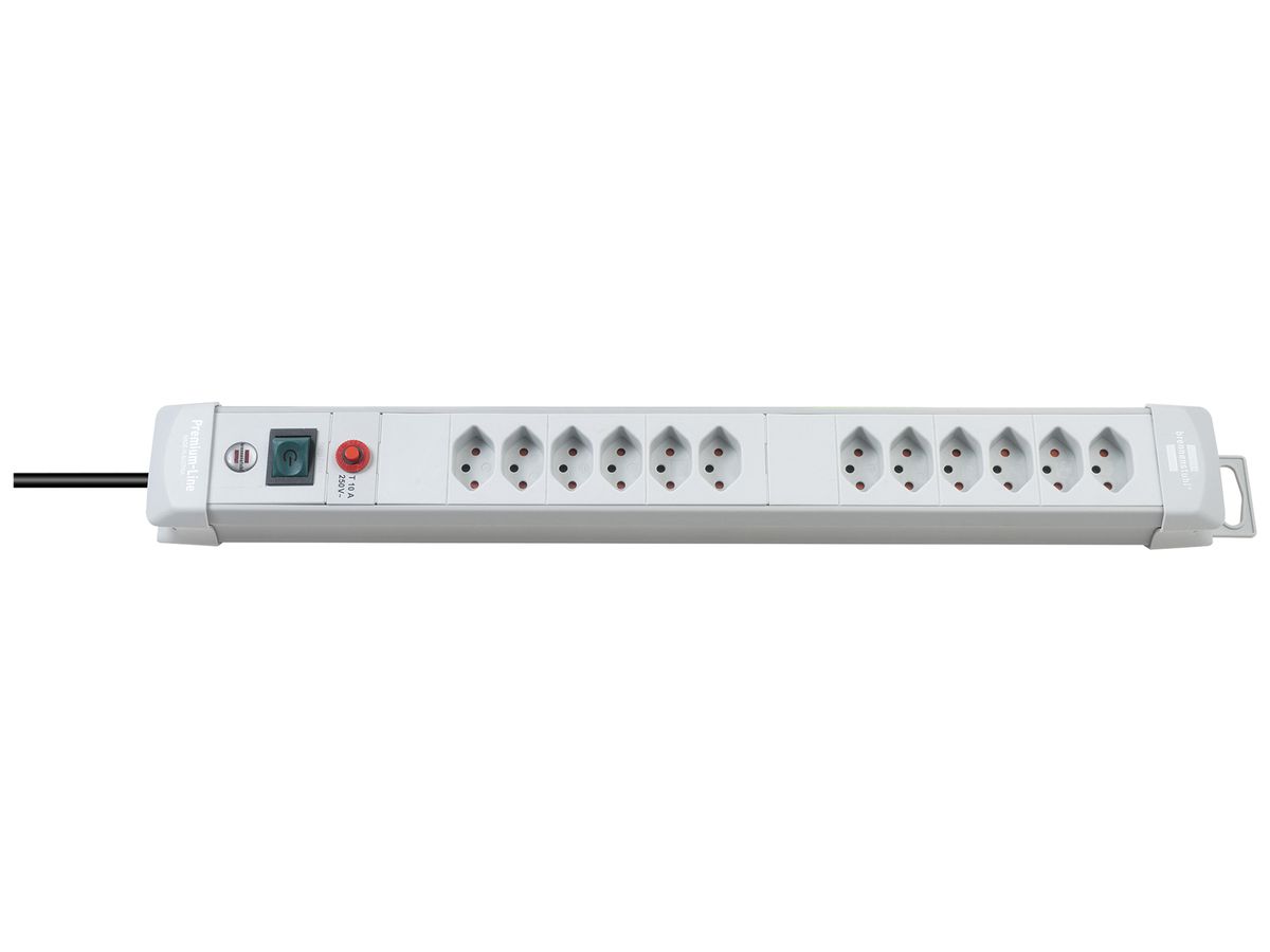 Steckdosenleiste cleverLINE Schalter Aufhänger 12×T13 3m H05VV-F 3×1.5mm² lgu