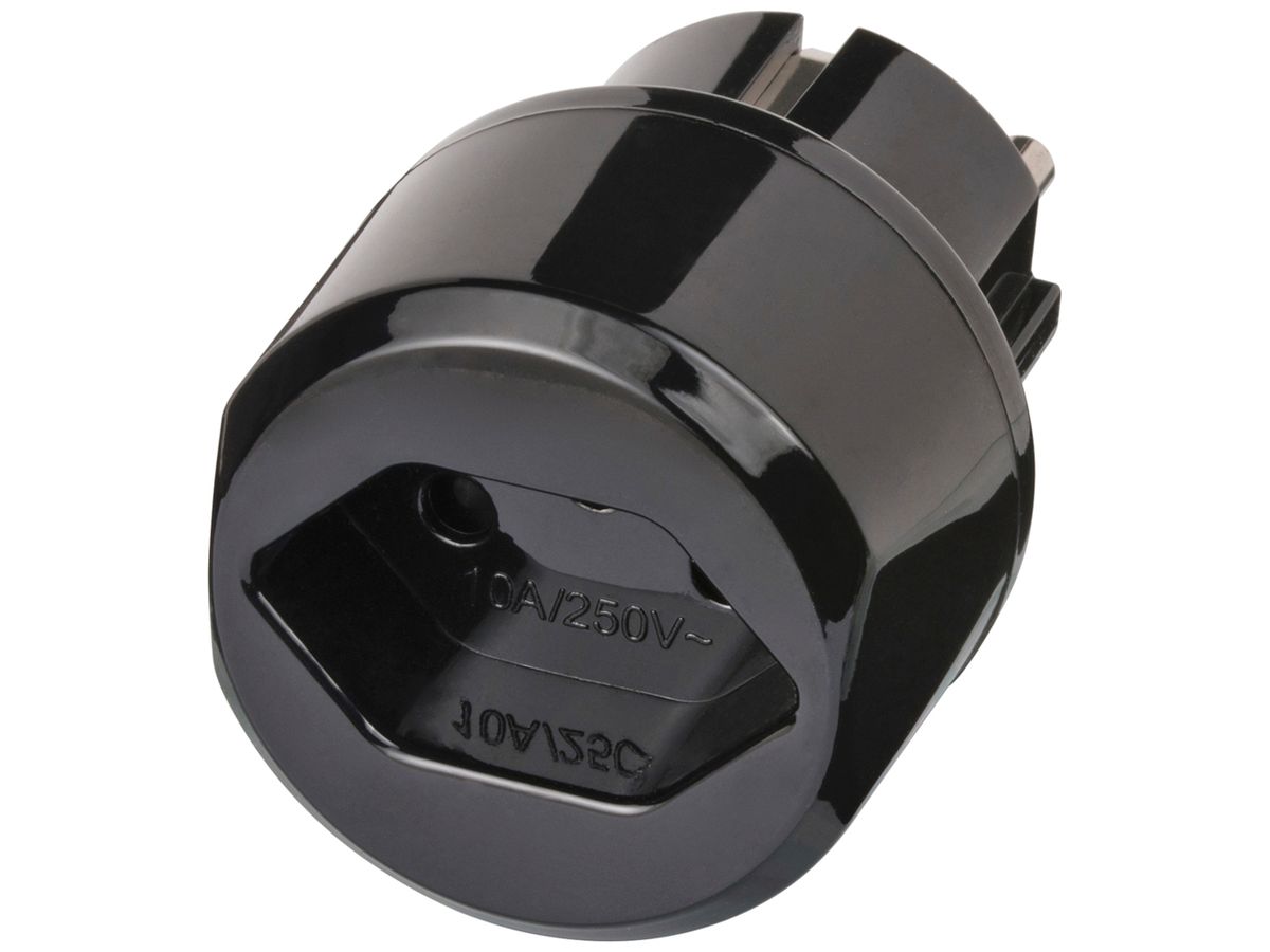 Übergangsstecker Brennenstuhl 3L 10A 230VAC T13/Schuko schwarz