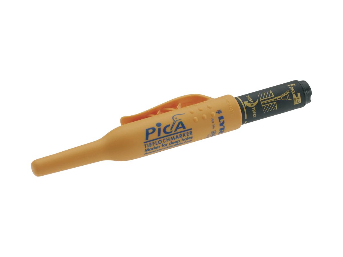 Tieflochmarkierer Pica schwarz mit Tinte 1mm