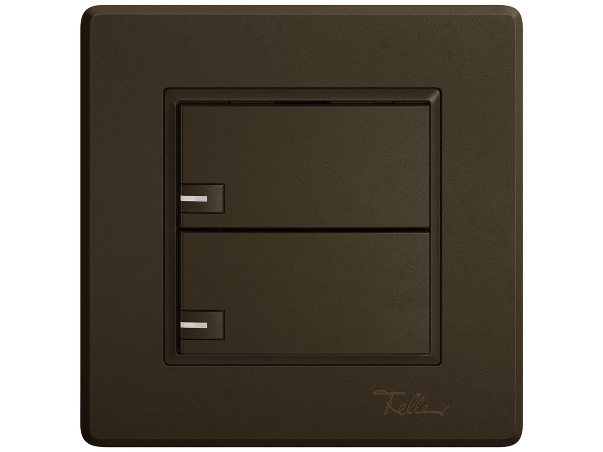 UP-KNX-Taster RGB EDIZIO.liv SNAPFIX® Temperaturfüh.RGB-LED 2×T 1-Tbed.br