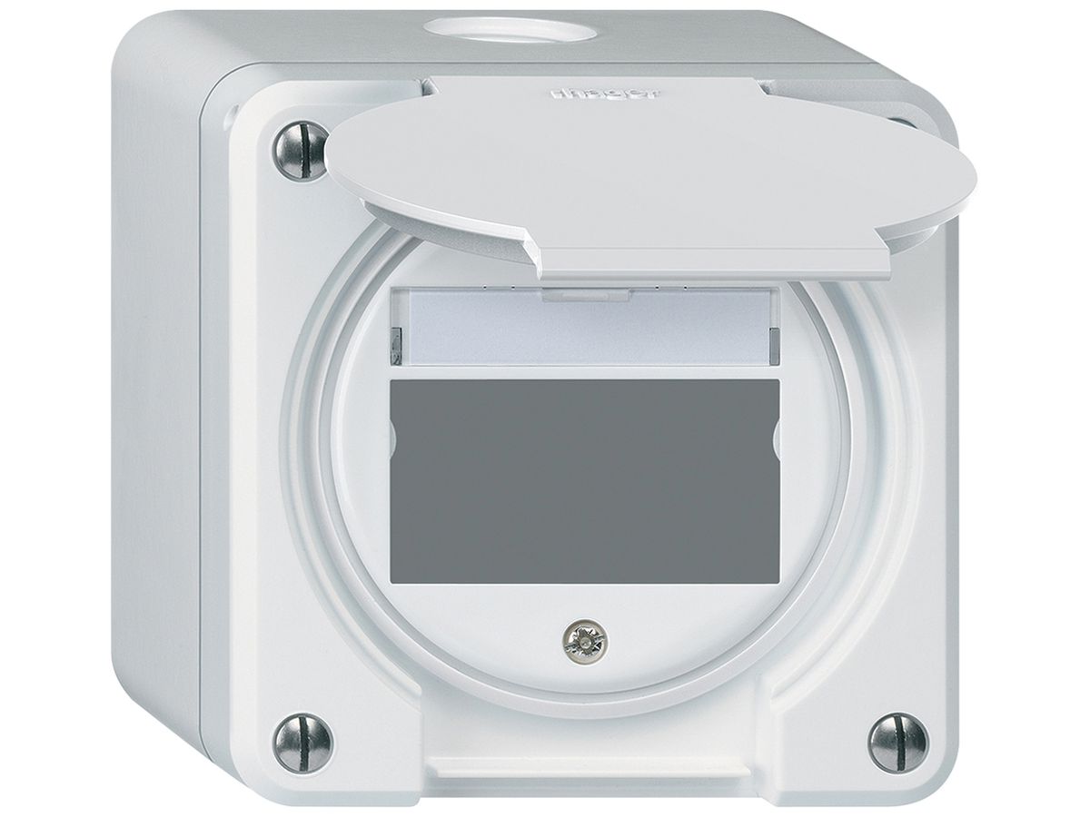 AP-Montageset robusto IP55 flach weiss für Multimedia-Modul