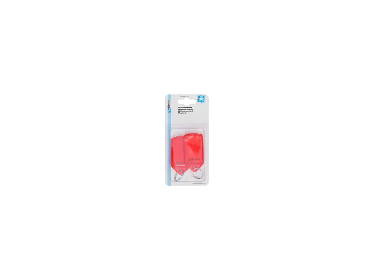Bezeichnungsschild Rieffel KT 1050 31×53mm Kunststoff rot 2Stk