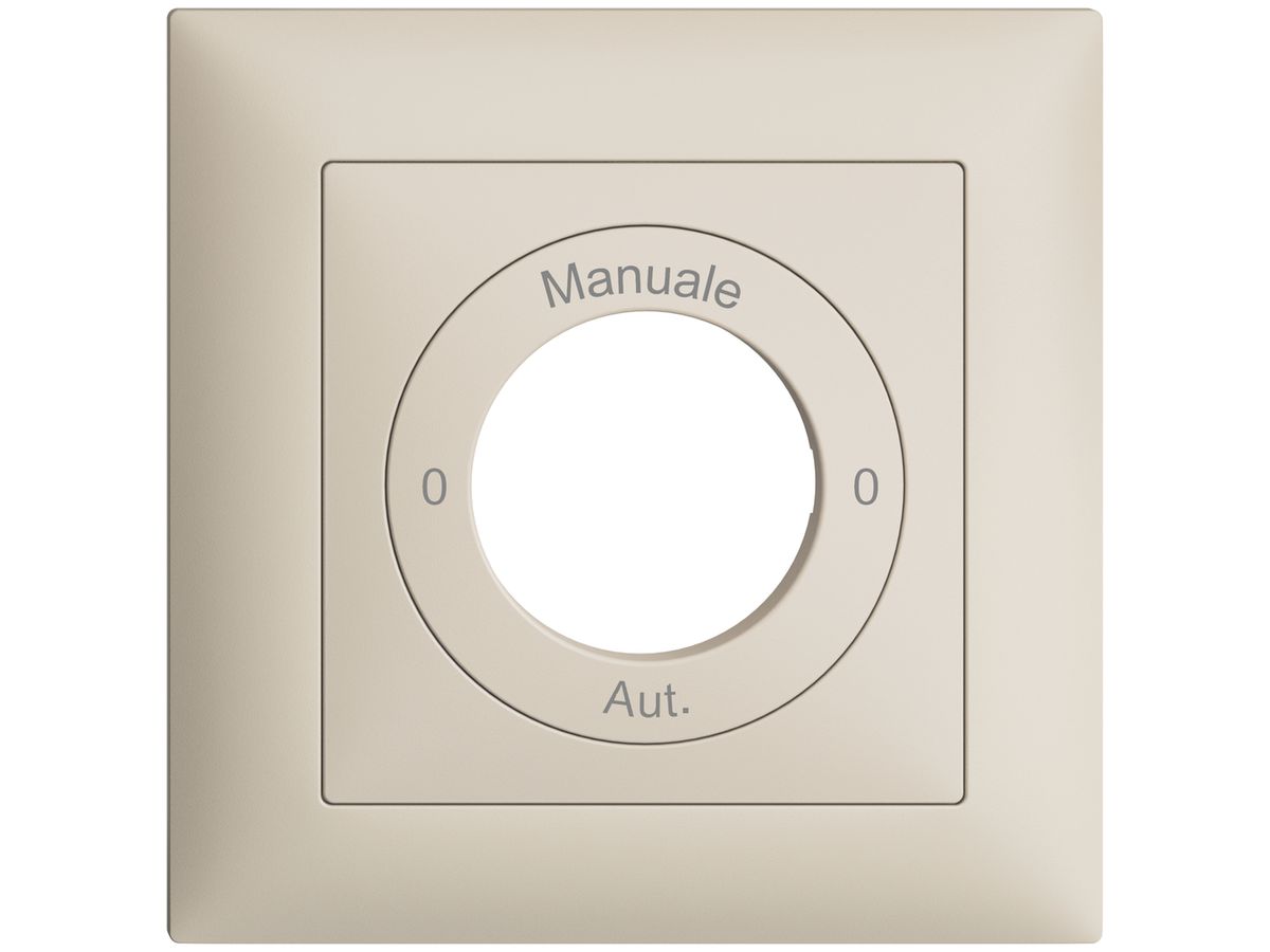 Frontset 0-Manuale-0-Aut. EDIZIOdue crema 88×88mm für Schlüsselschalter