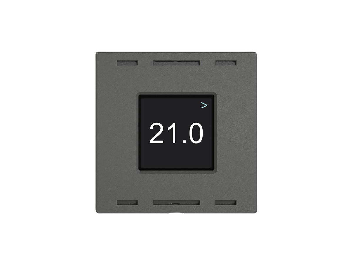 Raumtemperatursensor EDIZIO.liv Wiser SNAPFIX® 230V 5…30°C dunkelgrau