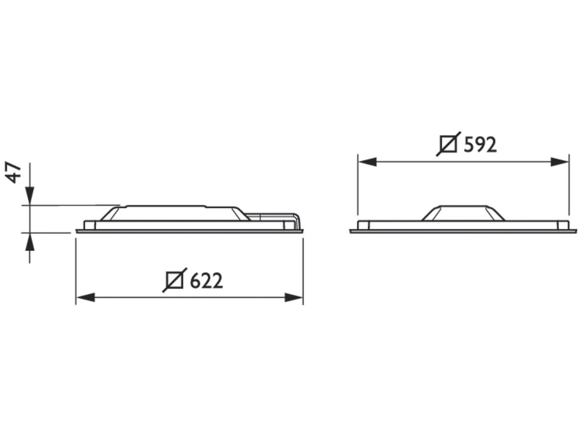 AP-LED-Deckenleuchte Philips SlimBlend mounted 40.5W 4200lm 3000K weiss