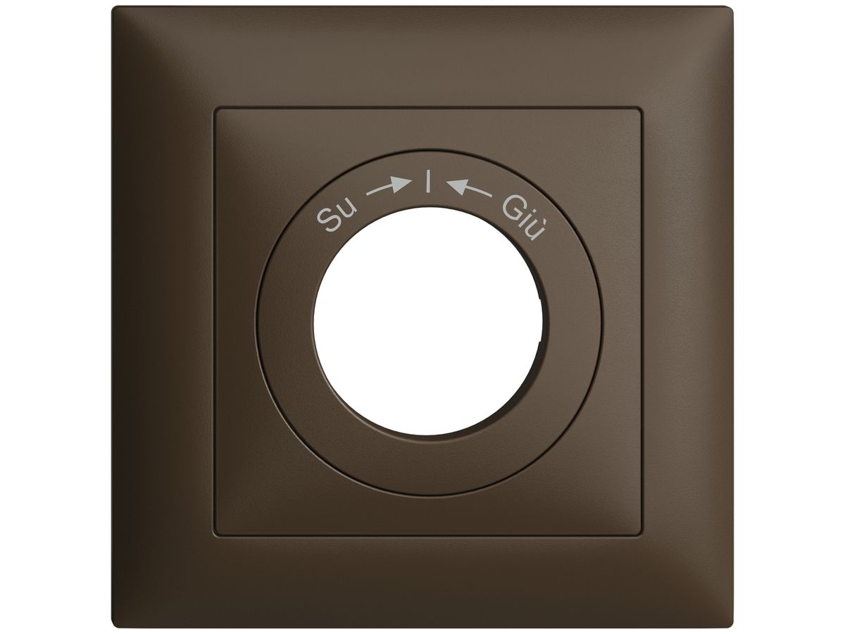 Frontset EDIZIOdue Su->I<-Giú 88×88mm coffee für Schlüsselschalter