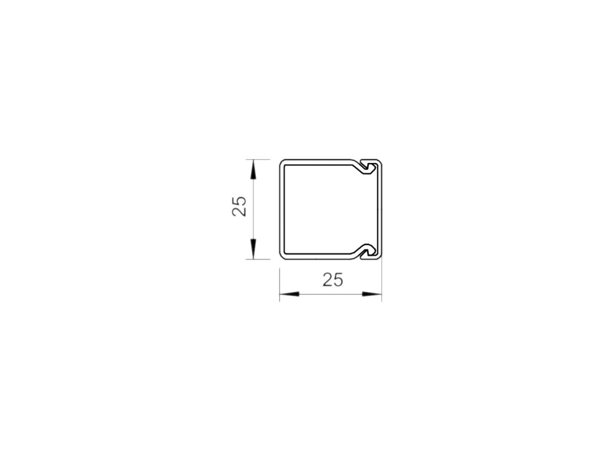 Installationskanal Bettermann WDK 25×25×2000mm reinweiss