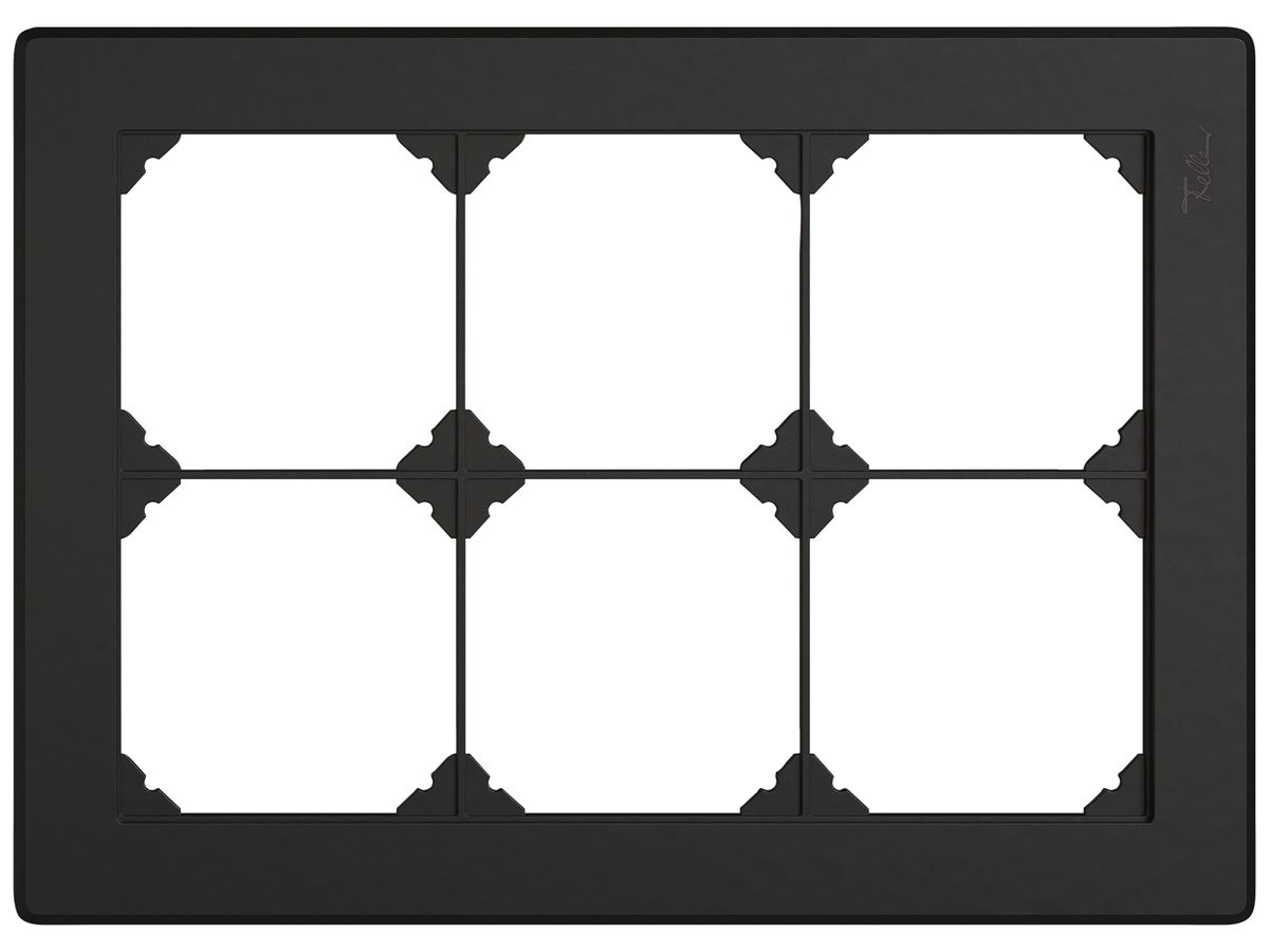 UP-Kopfzeile EDIZIO.liv SNAPFIX® 2×3 für frei wählbare Kombinationen schwarz