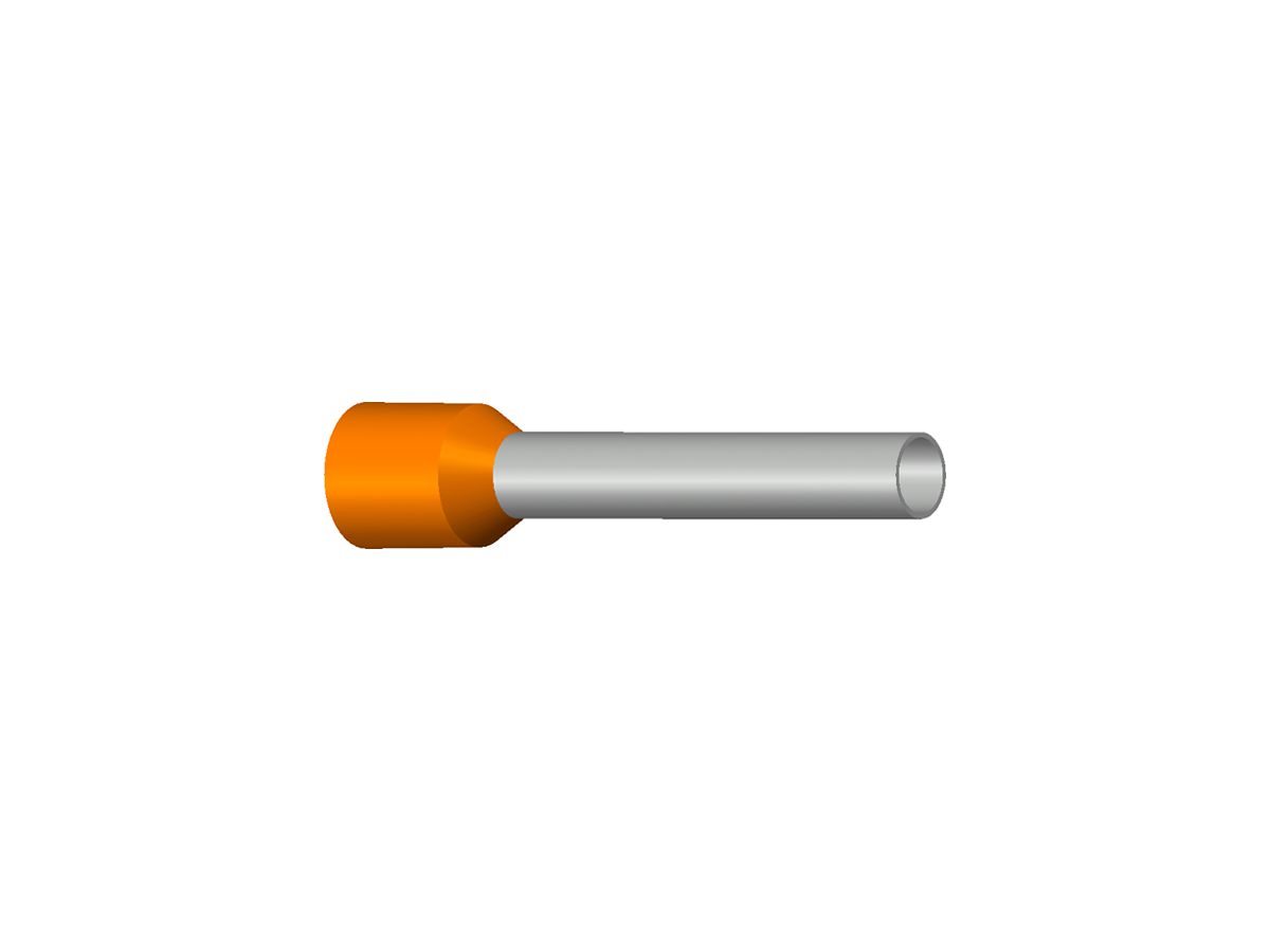 Aderendhülse Typ B isoliert 4mm²/18mm orange