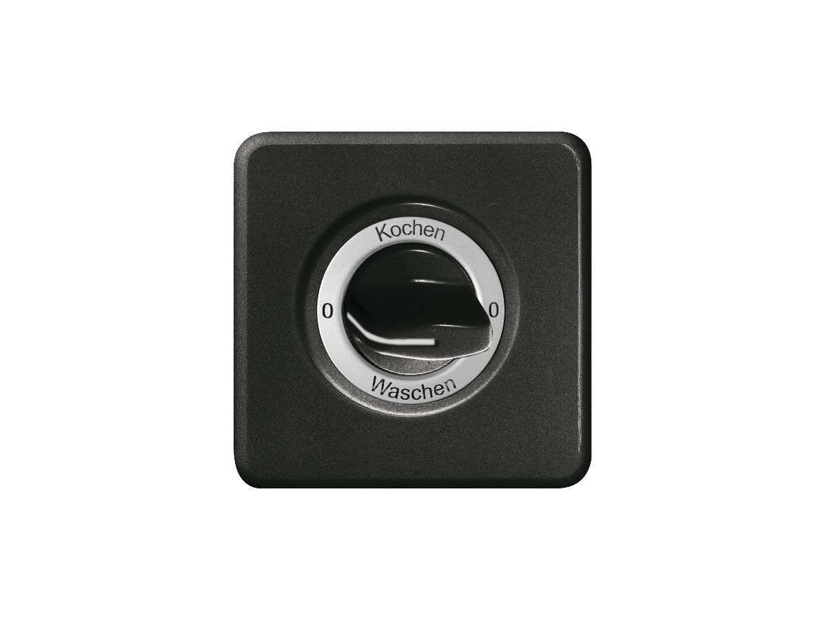 UP-Frontset 0-Kochen-0-Waschen für Drehschalter schwarz FH