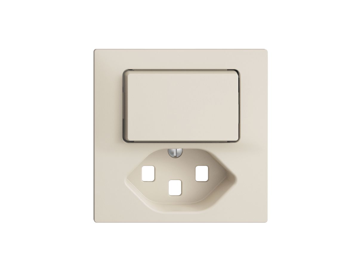 Frontset 60×60mm EDIZIOdue crema, T23, seitlich leuchtend