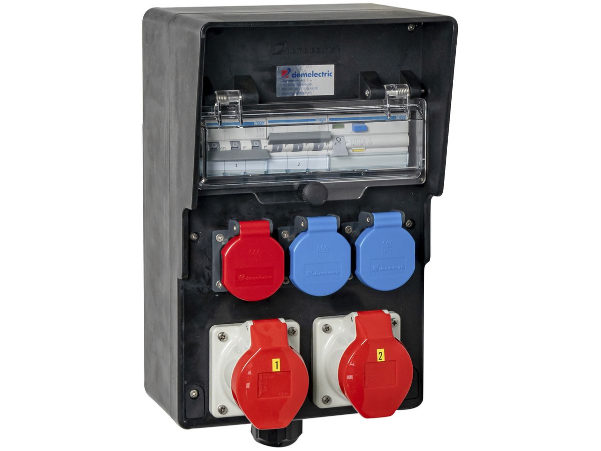 Stromverteiler DEM DB32011 40A 2×LS 1×FI 2×T23 1×T25 2×T75
