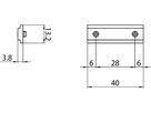 Verbindungsschiene Sylvania Lytespan 40×13×4mm Aluminium weiss
