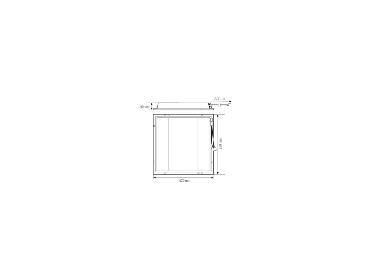 EB-LED-Leuchte ESYLUX CELINE-2 PNL 625 DDP OP 30W 4200lm 840 IP20