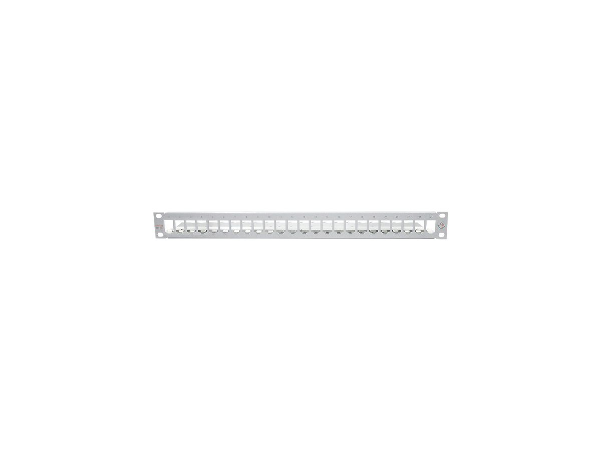 Patchpanel 19" 1HE für 24×MPS leer hellgrau RAL7035