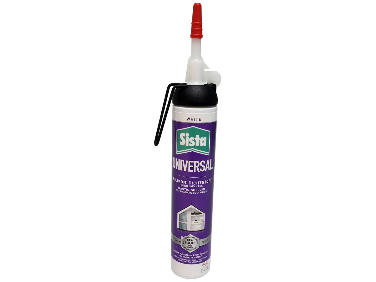 Silikon Klebe-/Dichtungmasse Sista Universal 200ml weiss