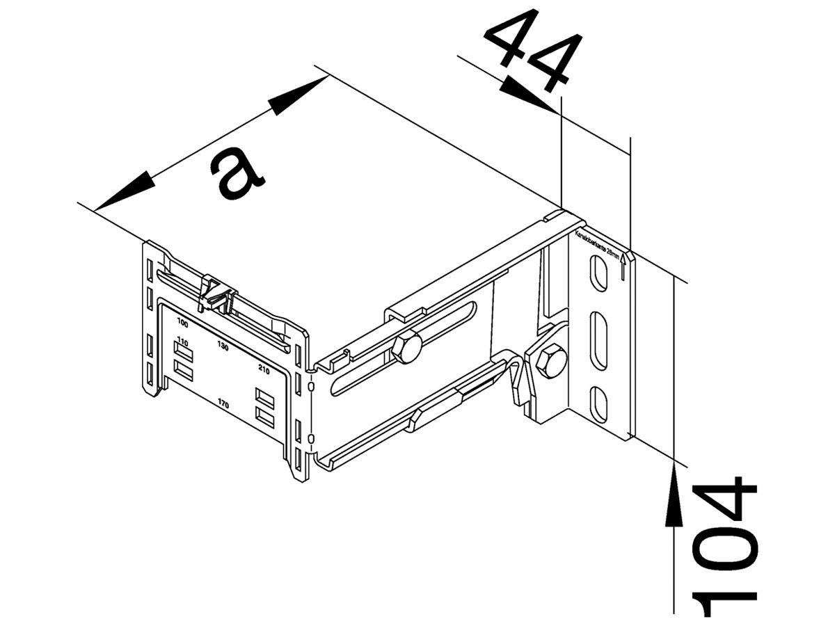 Konsole universell Wandabstand 120…200 tehalit G2262 verzinkt für BR/BRnetway