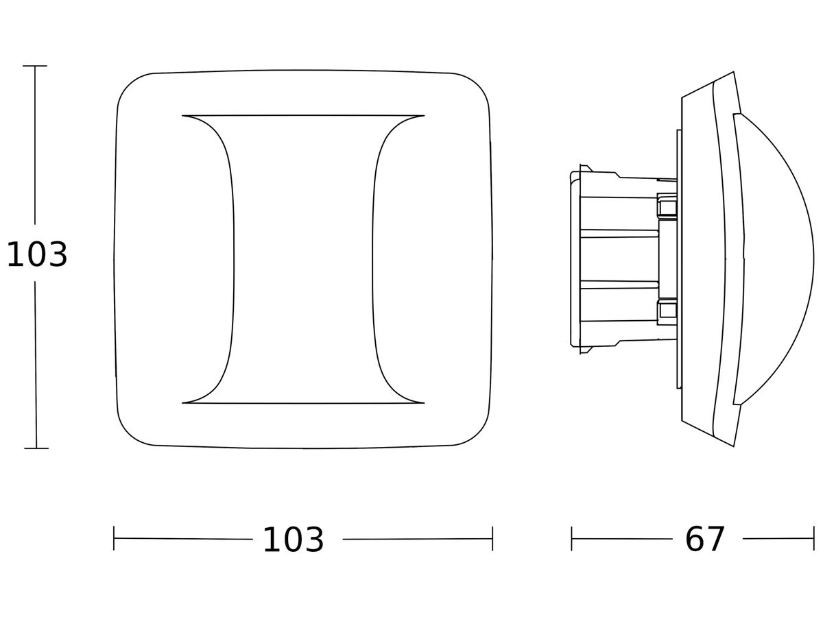 UP-Präsenzmelder Steinel Hallway COM1 HF 220…240V 360° IP20 ws