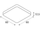 LED-Deckenleuchte SLV MEDO SQUARE 60 DALI 39W 3800lm 3000K 600×600×125mm weiss