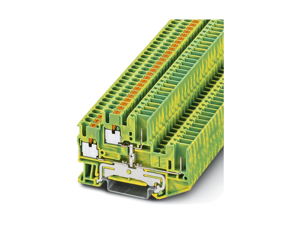 Schutzleiterklemme 0.14…4mm² Push-in Anschluss grün/gelb PTTB 2.5/2P-PE