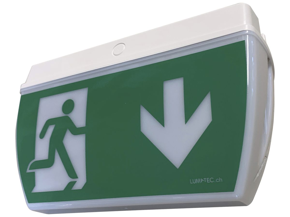 LED-Rettungszeichenleuchte Lumatec BY-A2P IP65 3.4W cenbat BS DS