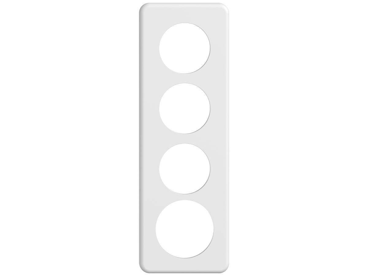 UP-Abdeckplatte STANDARDdue SNAPFIX® 4×1/1×4 3×Ø50 1×Ø58 90×270mm ws