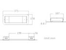 Einbaurahmen Sylvania LifeSafe Pro Kunststoff 375×150×57mm weiss