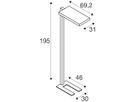 LED-Stehleuchte SLV WORKLIGHT 79W 7600lm 4000K 1950mm Aluminium weiss