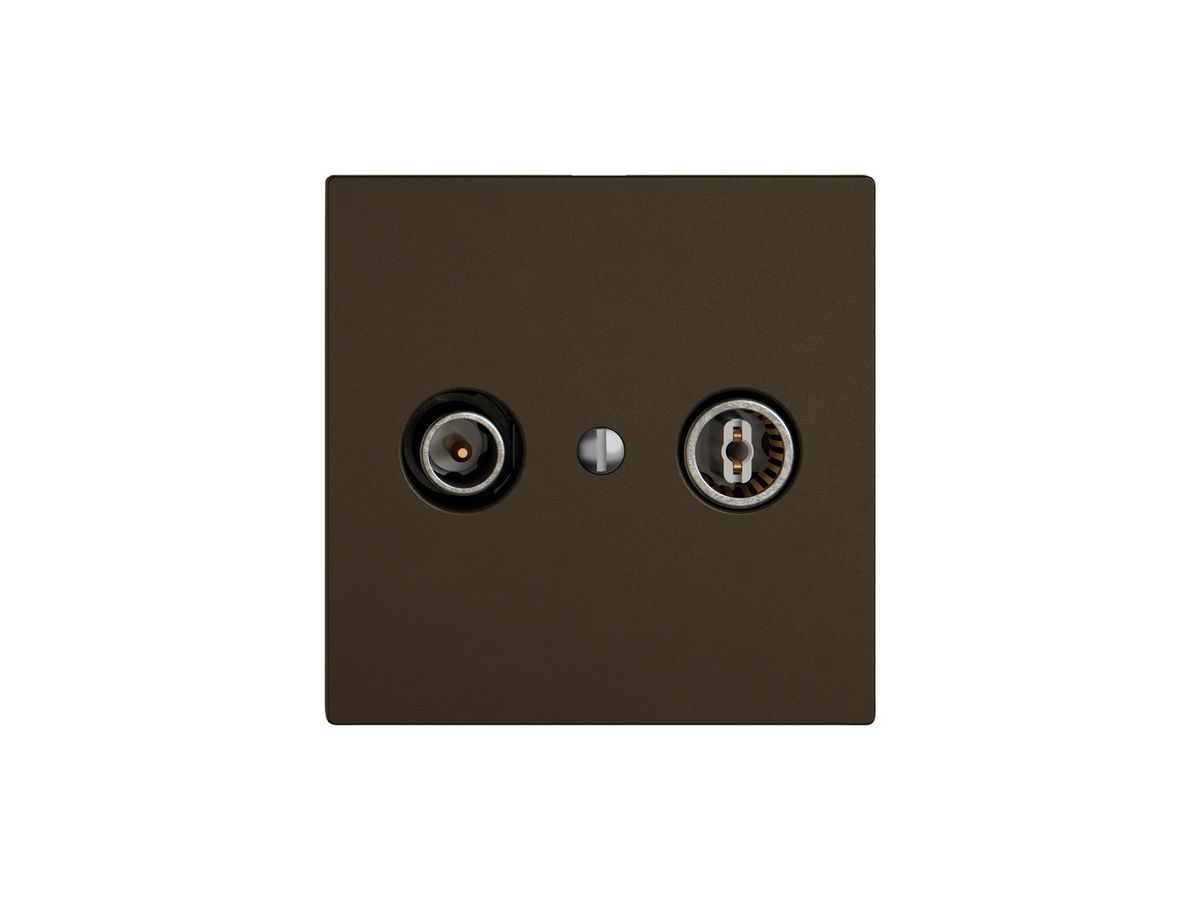 Antennendose TV-R EDIZIO.liv SNAPFIX® Durchgangsdose 15dB br